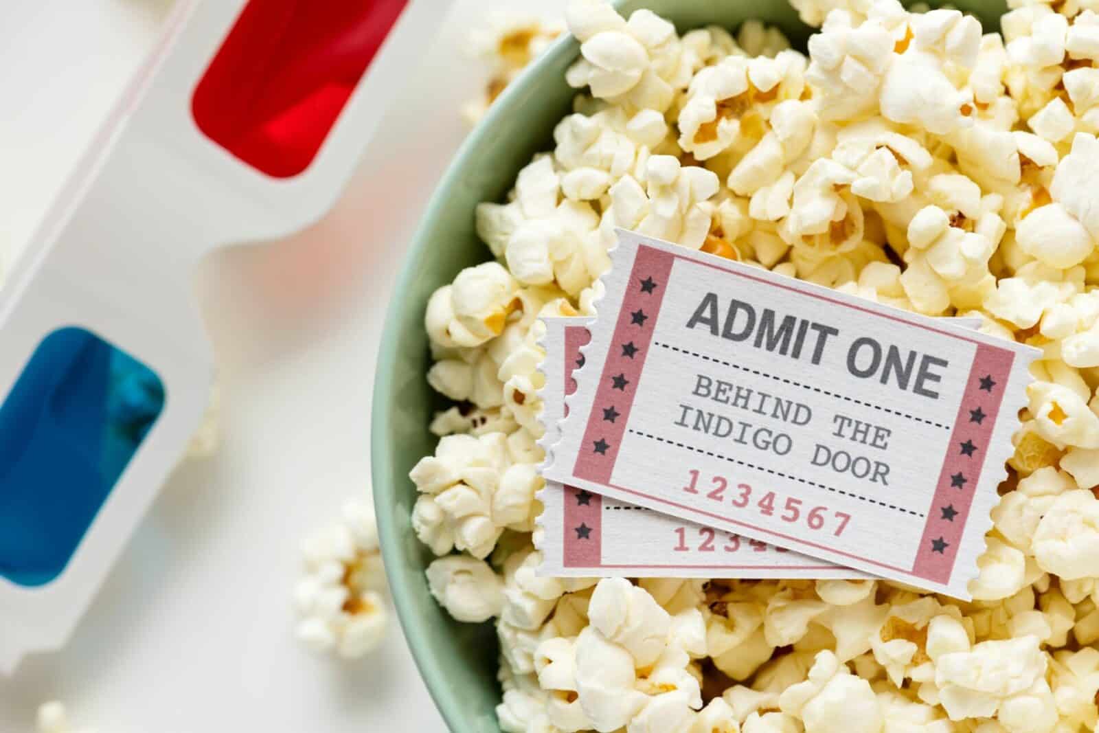 Kino Popcorn und Tickets